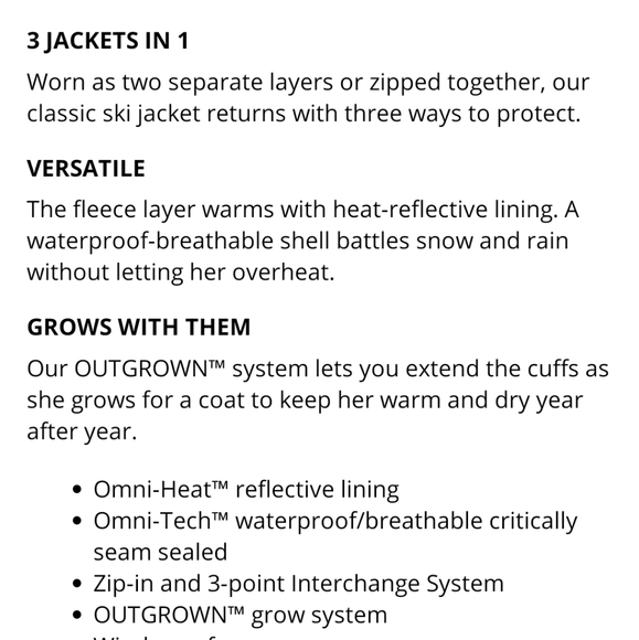 Columbia 2 pc Coat Interchange Waterproof Winter Snow Jacket 7 - Picture 10 of 15